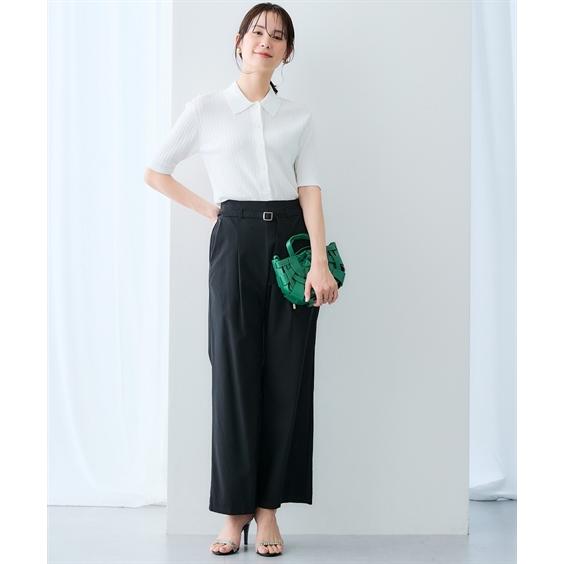 パンツ レディース ドライタッチ 接触冷感 UVカット ストレッチ ワイド