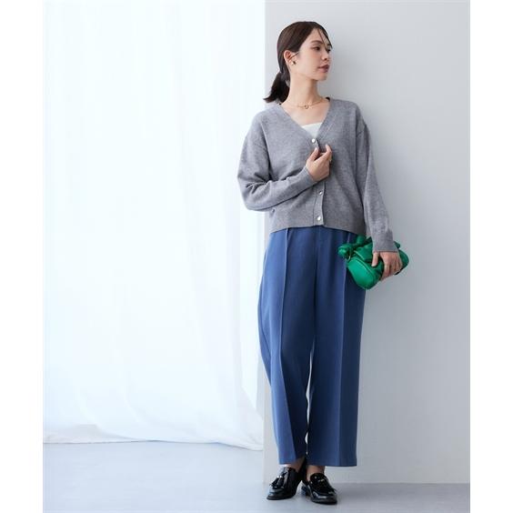 レディース スーツ パンツ オフィス ビジネス 通勤 シャンブレー