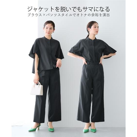 レディーススーツ レディース スーツ ジャケット 半袖 ブラウス ワイド