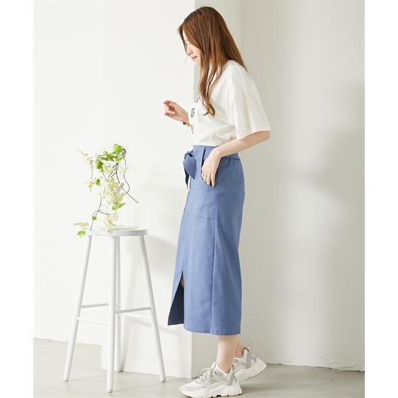 ニッセン スカート ストレッチ タイトスカート シンプル ベルト ニッセン スカート ストレッチ タイトスカート シンプル ベルト