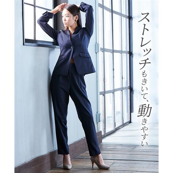 スーツ レディース パンツスーツ ビジネス リクルート 洗える ストレッチ 大きいサイズ 4l 8l ９分丈 ニッセン S0 送料無料 通勤 春夏 秋 冬 Zzy4gd0071 7days Life Styling By Nissen 通販 Yahoo ショッピング