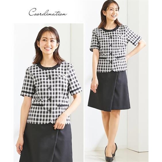 ニッセン 事務服 制服 ノーカラー オーバーブラウス レディース ニッセン 事務服 制服 ノーカラー オーバーブラウス レディース