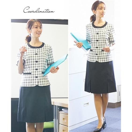 ニッセン 事務服 制服 ノーカラー オーバーブラウス レディース ニッセン 事務服 制服 ノーカラー オーバーブラウス レディース