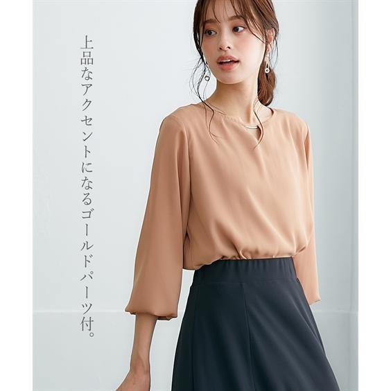 ニッセン トップス ブラウス レディース 秋 S-LL 洗える 吸汗速