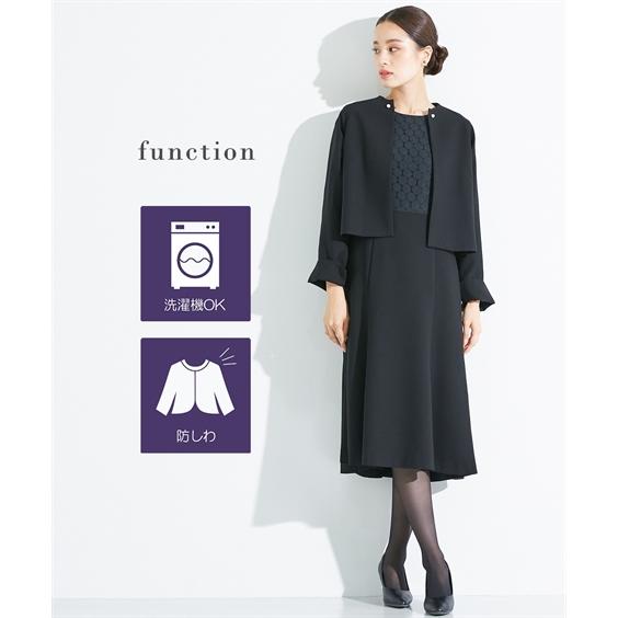 Callarus 喪服 レディース ワンピース アンサンブル ブラック Callarus 喪服 レディース ワンピース アンサンブル ブラック