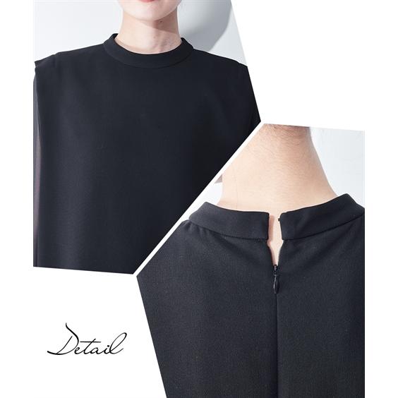 【新品・大きいサイズ LL】　カラルス　ロングワンピース　喪服・礼服　洗える　黒 nissen7days_zzy4g22b0018