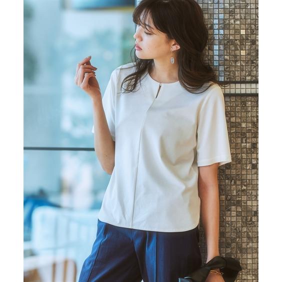 N103 新品未使用 2024年新作 ピッコーネ 40 M レザー調 レディース ニッセン トップス レディース 夏 接触冷感 シルケット加工