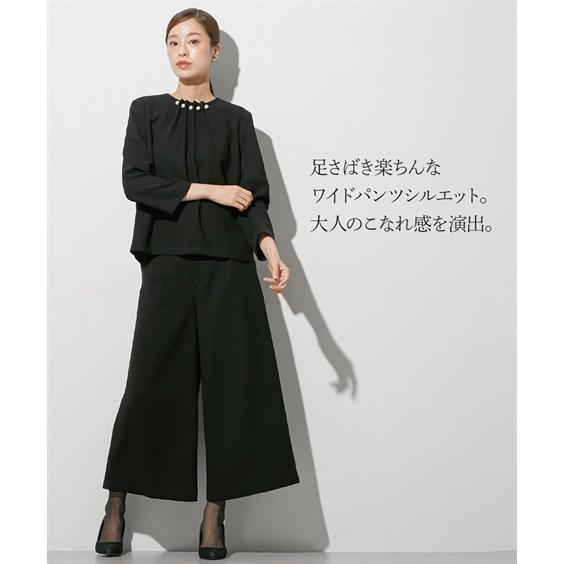 ニッセン　ブラックフォーマル　パンツスーツ　新品 ニッセン 喪服 礼服 レディース オールシーズン 洗える パンツ