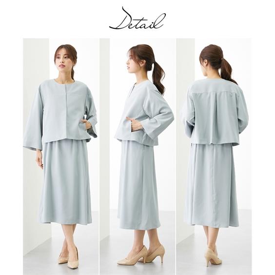 【極美品】LES MUES 大きいサイズ4L 伊ZIGNONEノーカラースーツ レディーススーツ】カノコジャージーセットアップスーツ（上下