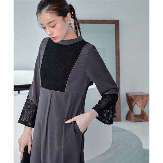 Callarus ブラック パーティードレス Callarus ドレス 「Callarus」総レースワンピースドレス