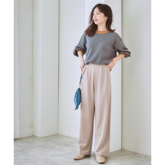 ニッセン トップス セットアップ ジレ ベスト ストレートパンツ