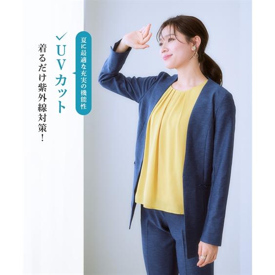 新品☆5L♪紺系♪テーパードストレッチパンツスーツ♪お仕事・通勤☆p406 新品☆8L♪紺系無地♪ストレッチ洗えるテーパードパンツスーツ〇G274