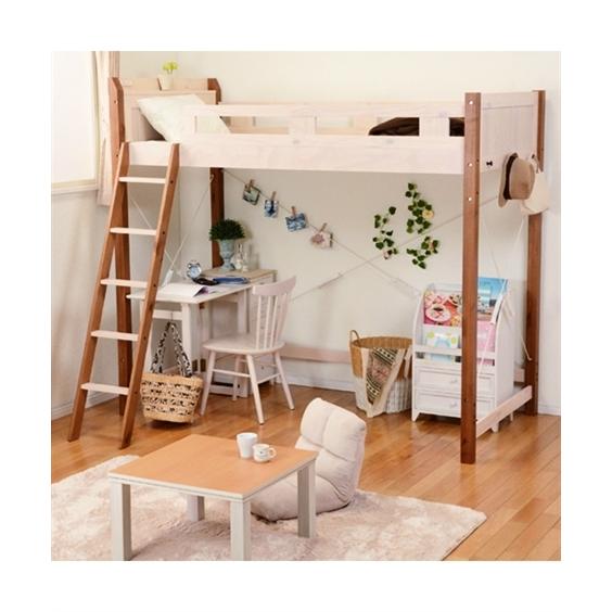 即日出荷 天然木パイン材のロフトベッド 高さ122cm 186cm マットレス付 ニッセン Nissen ポケモン Pt Kobby Co Ke