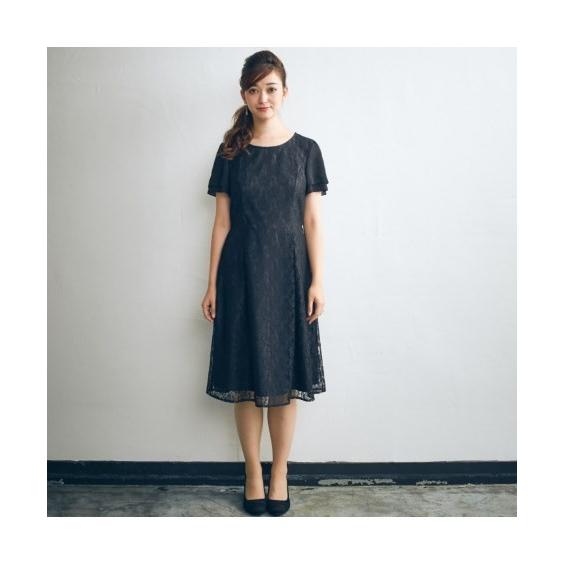 ドレス パーティー トールサイズ レディース 袖シフォン使いレース ワンピース フォーマル 9 11 13号 結婚式 フォーマル 二次会 披露宴 謝恩会 ニッセン Nissen Zzy4317f0695 ニッセンyahoo 店 通販 Yahoo ショッピング