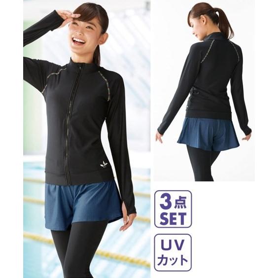 水着 大きいサイズ レディース 長袖 Uv フィットネス 3点セット スポーツウェア 8l 10l ニッセン Nissen Zzy4317f6049 ニッセンyahoo 店 通販 Yahoo ショッピング