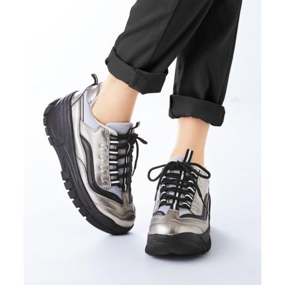 大きいサイズ レディース ゆったり幅 厚底 スニーカー ワイズ4e 26 0 26 5cm ニッセン Nissen Zzy4318u0668 ニッセンyahoo 店 通販 Yahoo ショッピング