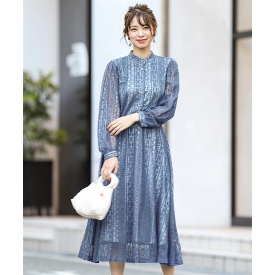 ドレス パーティー 大きいサイズ レディース 前開き ボタン スタンドカラー 総レース ワンピース 結婚式 二次会 お呼ばれ対応 8l ニッセン Nissen Zzy4319a5475 家具 インテリア ニッセン 通販 Yahoo ショッピング