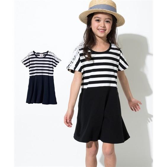 ワンピース キッズ ボーダードッキング 女の子 子供服 ジュニア服 チュニック 身長100 110 120 130cm ニッセン Zzy4319b0632 ニッセンyahoo 店 通販 Yahoo ショッピング