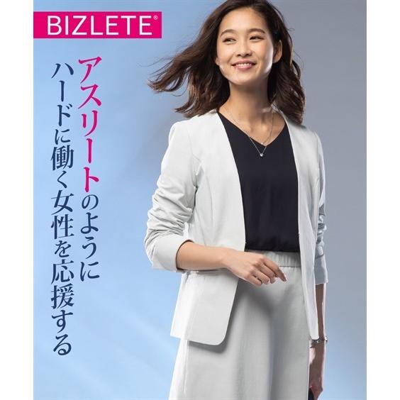 事務服 スーツ レディース ジャケット ノーカラー ストレッチ 上下別売 オフィス ビジネス 大きいサイズ 4l 5l 6l アイスグレー ネイビー 黒 ニッセン Nissen Zzy4319b1442 ニッセンyahoo 店 通販 Yahoo ショッピング