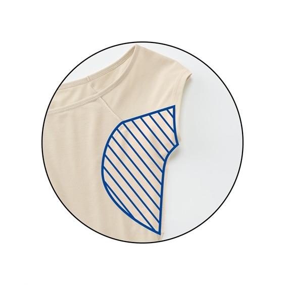 レディース 最強滝汗さん 全汗ジミ防止フレンチ袖 インナー 汗取り パッド 付 十人十適 肌着 S M L ニッセン Nissen Zzy4319b1727 ニッセンyahoo 店 通販 Yahoo ショッピング