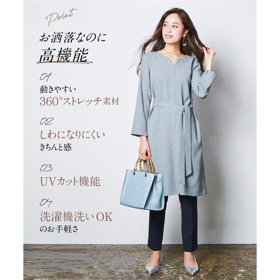 事務服 スーツ レディース ワンピース 洗える ポケット付き ストレッチ 上下別売 オフィス 仕事 大きいサイズ 4l 5l 6l ブラウン系グレンチェック ニッセン Zzy4319d1140 ニッセンyahoo 店 通販 Yahoo ショッピング