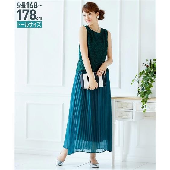 ドレス パーティー トールサイズ レディース 異素材使いシフォン プリーツ マキシ 丈 ワンピース フォーマル M L 結婚式 フォーマル 二次会 ニッセン Nissen Zzy4319d1266 ニッセンyahoo 店 通販 Yahoo ショッピング