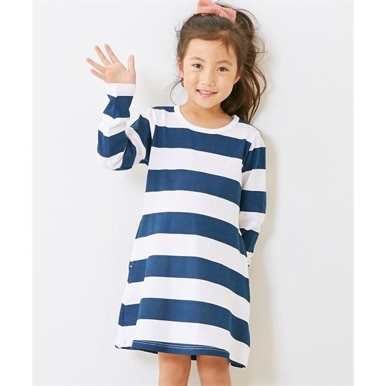 ワンピース キッズ 綿100 ボーダー プリント 女の子 子供服 ジュニア服 チュニック 身長100 160cm ニッセン Zzy4319d1680 ニッセンyahoo 店 通販 Yahoo ショッピング