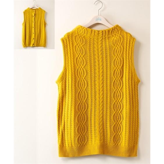 ベスト 大きいサイズ レディース バック ボタン Bi Abbey ニット Ll 3l ニッセン Zzy4319d4471 ニッセンyahoo 店 通販 Yahoo ショッピング