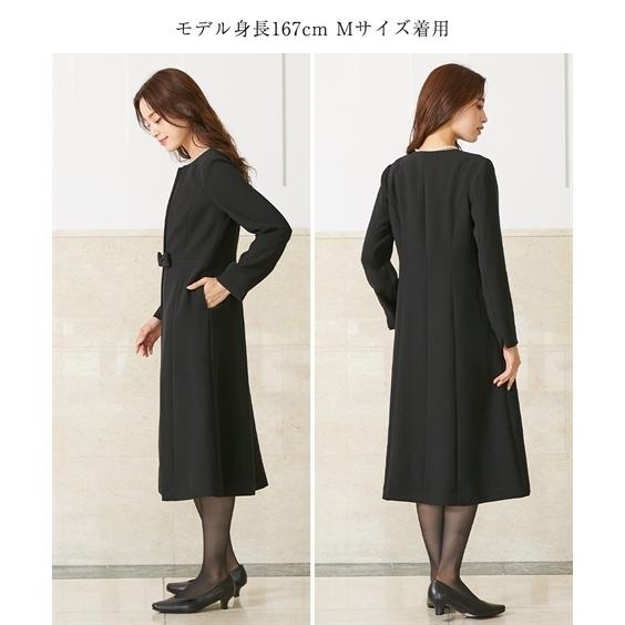喪服 レディース 大きいサイズ ワンピース 着脱簡単 前開き 洗える アンサンブル風 レース使い ロング丈 礼服 Ll 3l ニッセン Nissen Zzy4319d60 ニッセンyahoo 店 通販 Yahoo ショッピング