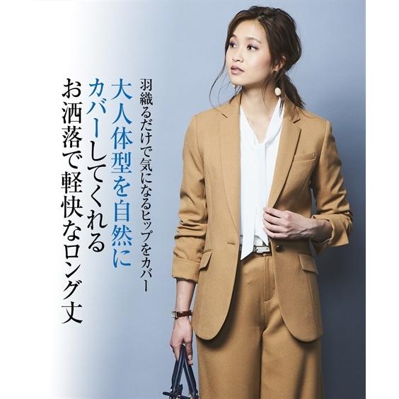 事務服 スーツ レディース ジャケット ウール調 洗える テーラード ストレッチ ロング丈 上下別売 オフィス 仕事 秋 冬 大きいサイズ 4l 5l 6l ニッセン Nissen Zzy4319e2408 ニッセンyahoo 店 通販 Yahoo ショッピング