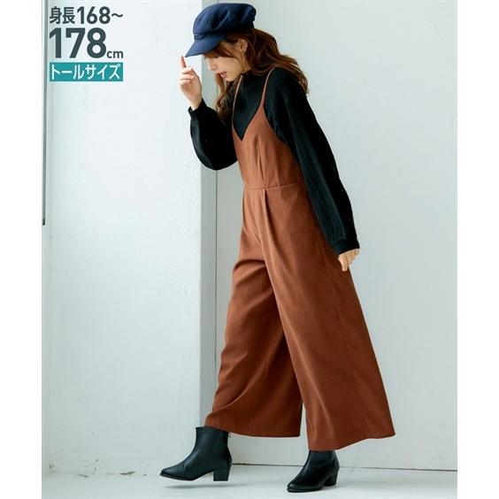 パンツ レディース トールサイズ ガウチョ ワイド フレアサロペット Ll 3l ニッセン Nissen Zzy4319e3869 ニッセンyahoo 店 通販 Yahoo ショッピング