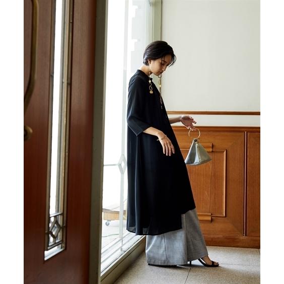 喪服 ワンピース レディース ブラックフォーマル 礼服 洗える防しわ加工 前開き スタンド カラー デザイン オールシーズン ブラック M L ニッセン Nissen Zzy4319e5458 ニッセンyahoo 店 通販 Yahoo ショッピング