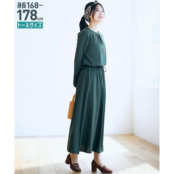 ワンピース レディース トールサイズ ロング マキシ フロントギャザー デザイン フレア M L ニッセン Nissen Zzy43a2223 ニッセンyahoo 店 通販 Yahoo ショッピング