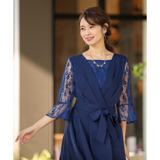 New限定品 ドレス パーティー 大きいサイズ レディース 前開き カシュクール デザイン ワンピース 結婚式 二次会 お呼ばれ セミフォーマル対応 Ll 3l ニッセン Nissen クリアランスバーゲン Skylanceronline Com