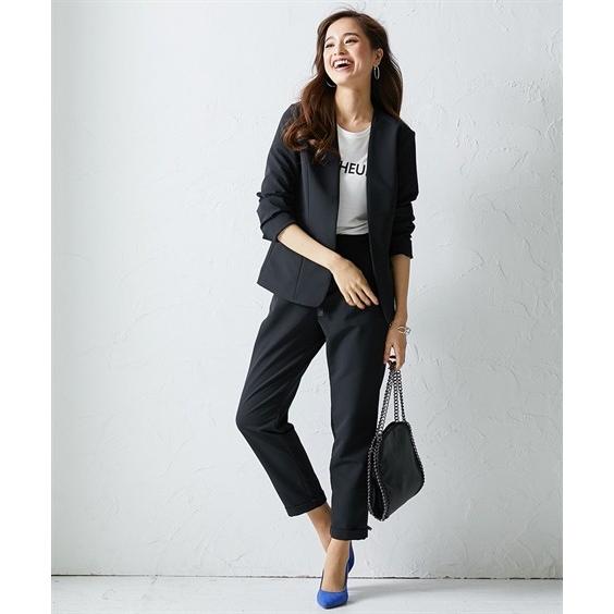 スーツ レディース スニーカー ウエスト ドロスト付 シルエット変化 カラーレス ジャケット オフィス Ll ニッセン Nissen Zzy43a3218 ニッセンyahoo 店 通販 Yahoo ショッピング