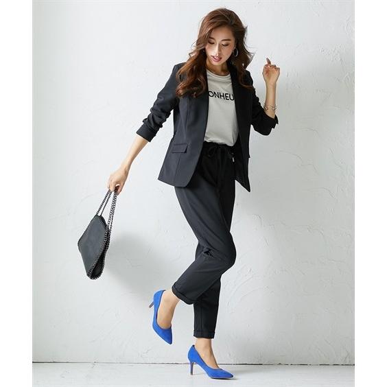 スーツ レディース スニーカー ウエスト ドロスト付 シルエット変化 カラーレス ジャケット オフィス S M L ニッセン Nissen Zzy43a3219 ニッセンyahoo 店 通販 Yahoo ショッピング