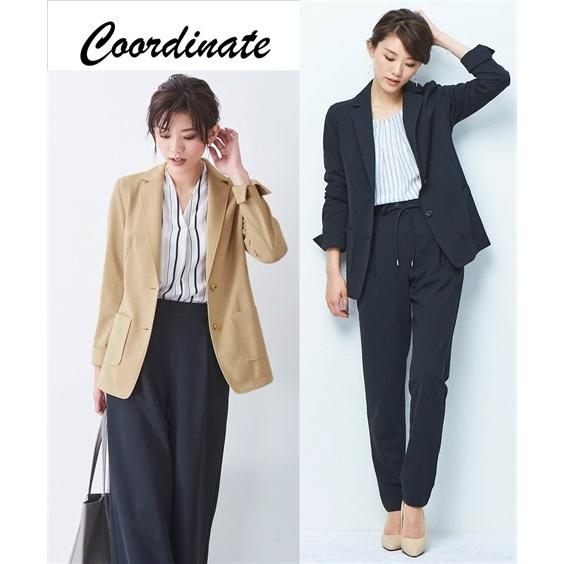 スーツ レディース カットソー ジャージ ー セミワイド パンツ 上下別売り S M L Ll ニッセン Nissen Zzy43a4238 ニッセンyahoo 店 通販 Yahoo ショッピング