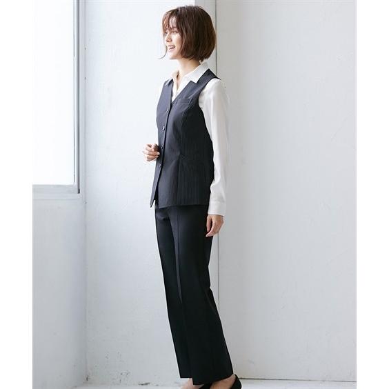 事務服 ベスト スーツ レディース 洗える 防汚加工 長め丈 消臭テープ付 上下別単品 7 9 11 13号 ニッセン Nissen Zzy43a5535 ニッセンyahoo 店 通販 Yahoo ショッピング