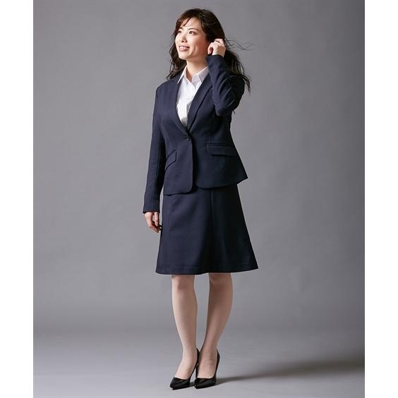 スーツ レディース 大きい胸専用 洗える ストレッチ素材使いセミフレア スカート Fll ニッセン Nissen Zzy43a5919 ニッセンyahoo 店 通販 Yahoo ショッピング