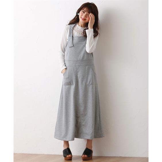 ジャンパー スカート 大きいサイズ レディース 裏毛 フーディ カットソー オーバーオール Reinette 3l ニッセン Nissen Zzy43a6607 ニッセンyahoo 店 通販 Yahoo ショッピング