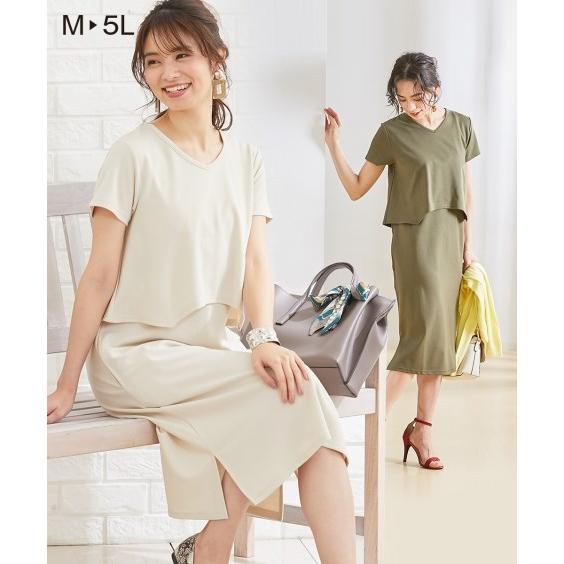 ワンピース マタニティ ママ 産前 産後 授乳服 Vネック セットアップ風 M L ニッセン Nissen Zzy43b0513 ニッセンyahoo 店 通販 Yahoo ショッピング