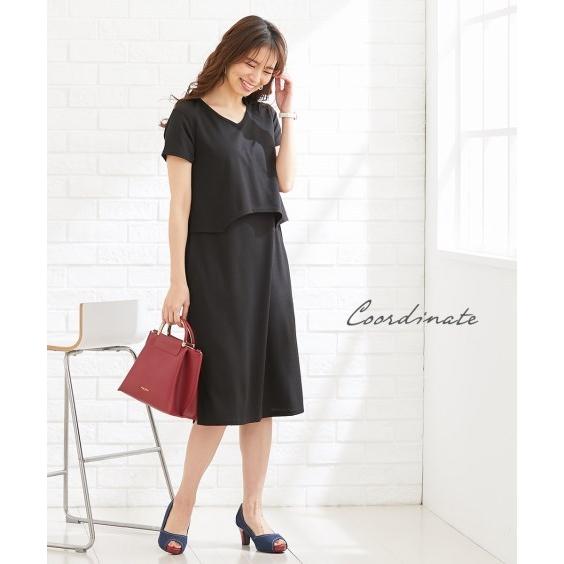 ワンピース マタニティ ママ 産前 産後 授乳服 Vネック セットアップ風 M L ニッセン Nissen Zzy43b0513 ニッセンyahoo 店 通販 Yahoo ショッピング