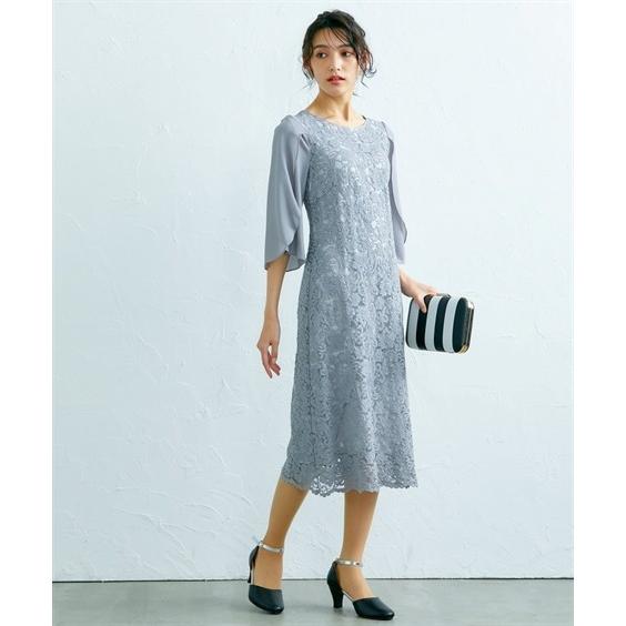 お洒落 ドレス パーティー トールサイズ レディース シフォン フレア袖 レース ワンピース 結婚式 二次会 お呼ばれ対応 フォーマル 披露宴 謝恩 新色登場 Www Iacymperu Org