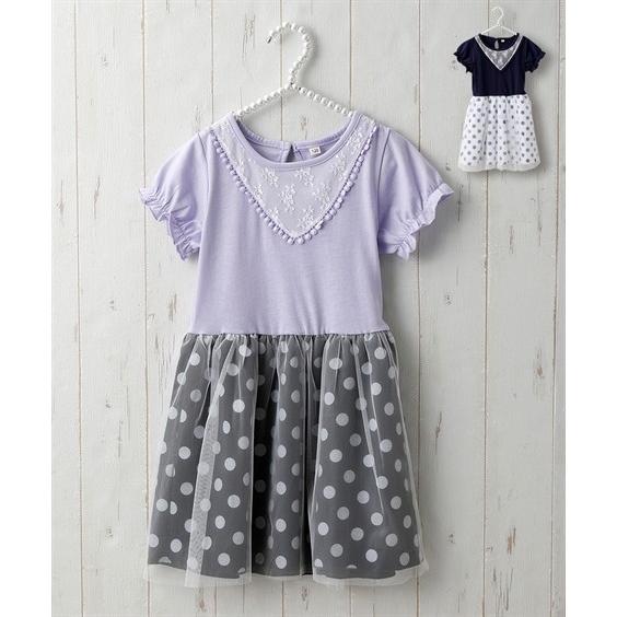 ワンピース 胸元 レース ふんわり チュール使い ドッキング 女の子 子供服 ジュニア服 身長100 110 120 130cm ニッセン Zzy4320b3563 ニッセンyahoo 店 通販 Yahoo ショッピング