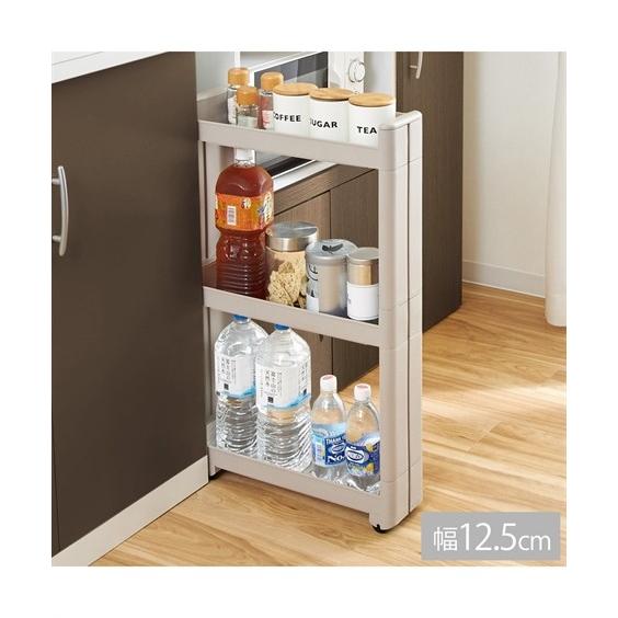 キッチン 収納 日本製 隙間 ワゴン グレー 幅12 5cm 幅12 5 奥行45cm 3段 ニッセン Zzy43b3663 ニッセンyahoo 店 通販 Yahoo ショッピング
