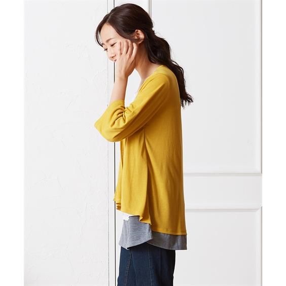 Tシャツ カットソー レディース カーディガン 重ね着風 花柄 レース トップス Ll ニッセン Nissen Zzy43c1758 ニッセンyahoo 店 通販 Yahoo ショッピング