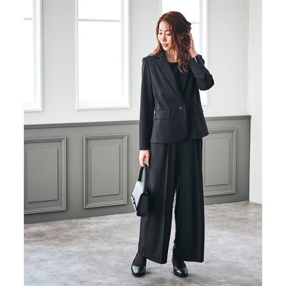 喪服 ワンピース レディース 礼服 着心地楽々 ジャージー 洗える レース ブラウス付 パンツスーツ 3点セット M L ニッセン Nissen Zzy43d0409 ニッセンyahoo 店 通販 Yahoo ショッピング