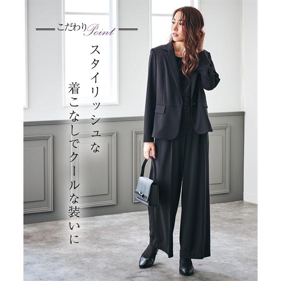 喪服 ワンピース レディース 礼服 着心地楽々 ジャージー 洗える レース ブラウス付 パンツスーツ 3点セット M L ニッセン Nissen Zzy43d0409 ニッセンyahoo 店 通販 Yahoo ショッピング