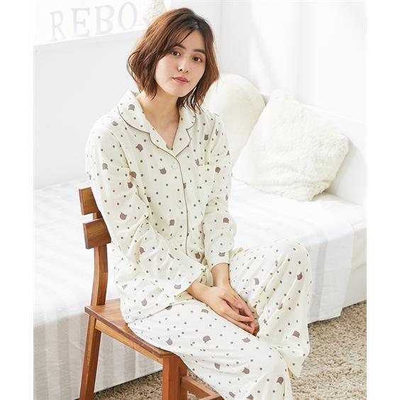 パジャマ 上下セット 大きいサイズ レディース 綿混 やわらか スムース ネコ ドット シャツ 8l 10l ニッセン Nissen Zzy43d1728 ニッセンyahoo 店 通販 Yahoo ショッピング