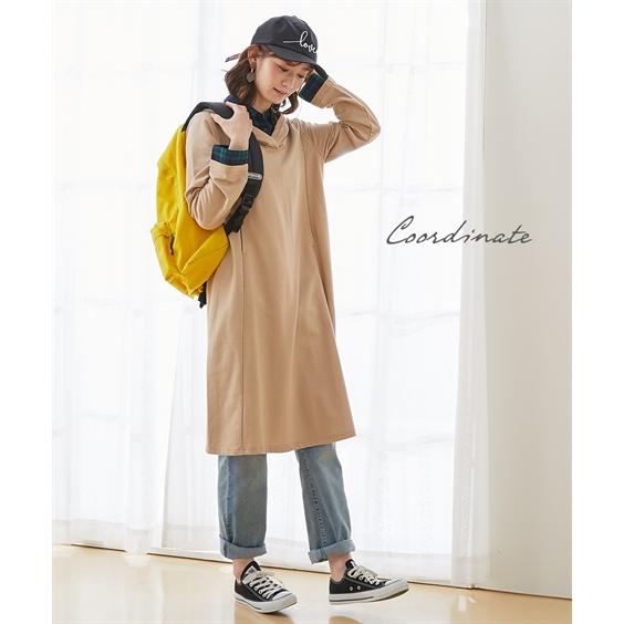 ワンピース マタニティ ママ 産前 産後 授乳服 綿混 スウェット 重ね着風 パーカー 4l 5l 6l ニッセン Nissen Zzy43d2398 ニッセンyahoo 店 通販 Yahoo ショッピング